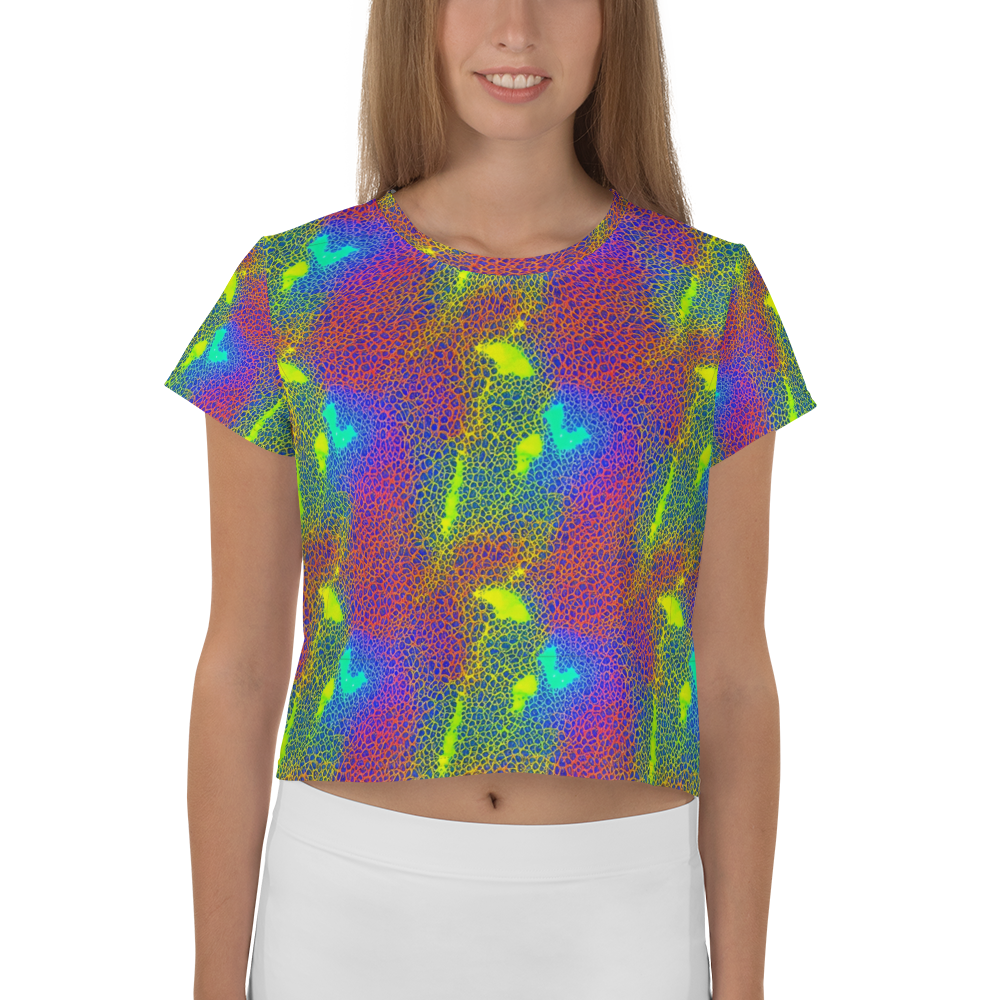 Women's Crop Tee - Prismatic Web