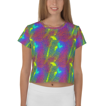 Women's Crop Tee - Prismatic Web