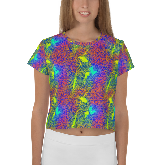 Women's Crop Tee - Prismatic Web