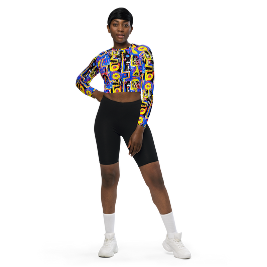 Long Sleeve Crop Top - Radiant Mayhem