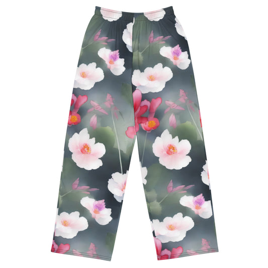 Wide-Leg Pants - Petal Reverie