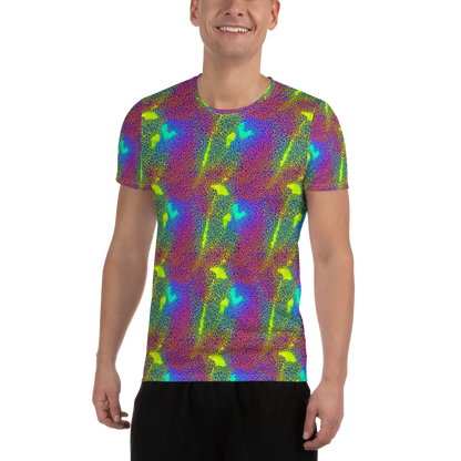 Men's Athletic T-Shirt - Prismatic Web