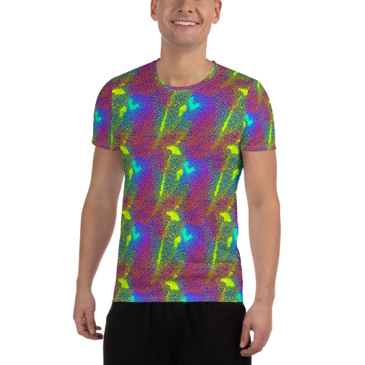 Men's Athletic T-Shirt - Prismatic Web