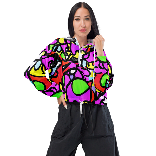 Women's Cropped Windbreaker - Vivid Serenade