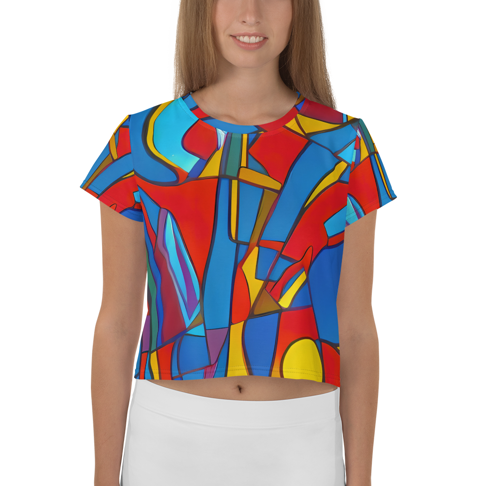 Women's Crop Tee - Mondrian Maze