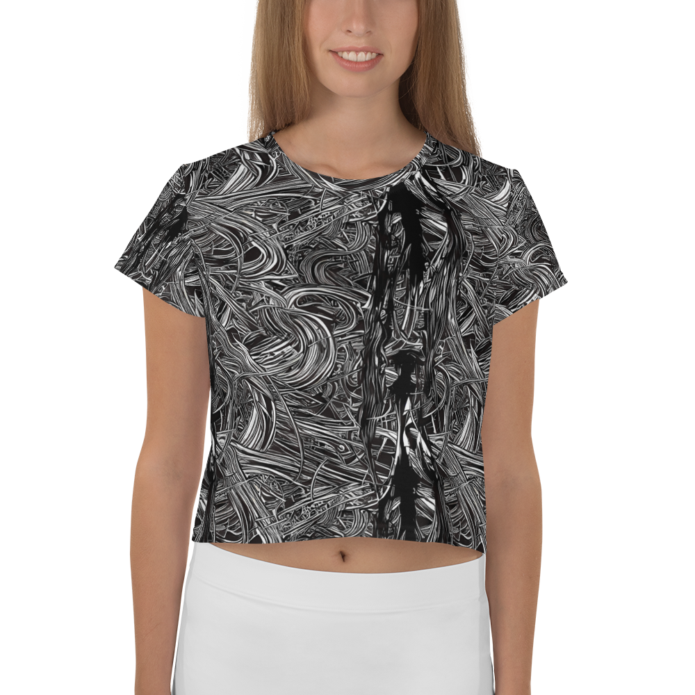 Women's Crop Tee - Mesmeric Tangles