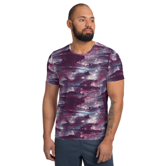 Men's Athletic T-Shirt - Twilight Fortresses