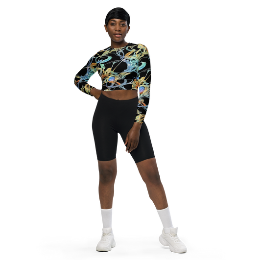 Long Sleeve Crop Top - Infinite Mist