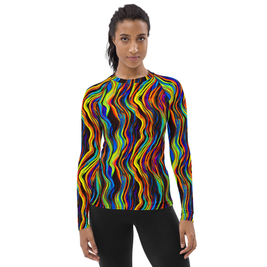 Women's Rash Guard - Celestial Waves