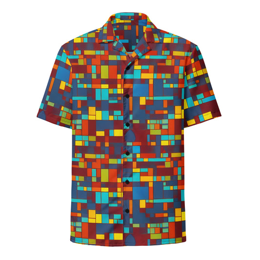 Button Shirt - Astral Grid