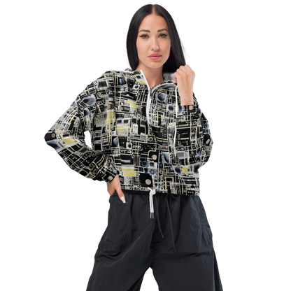 Women's Cropped Windbreaker - High Contrast, As A Texture, David Eugene Henry, Grace English