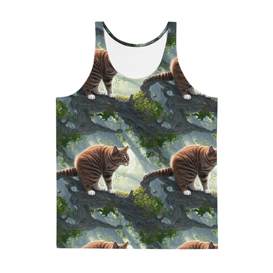 Men's Tank Top - Whiskered Enigma