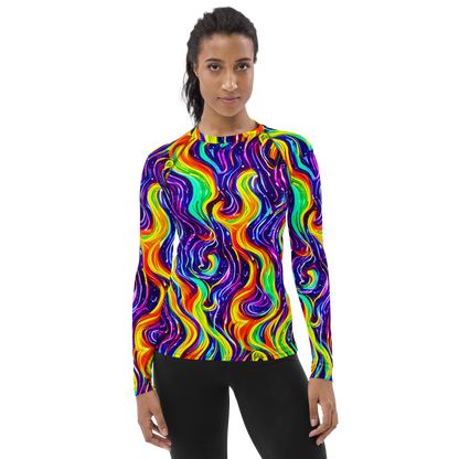 Women's Rash Guard - Galactic Flames