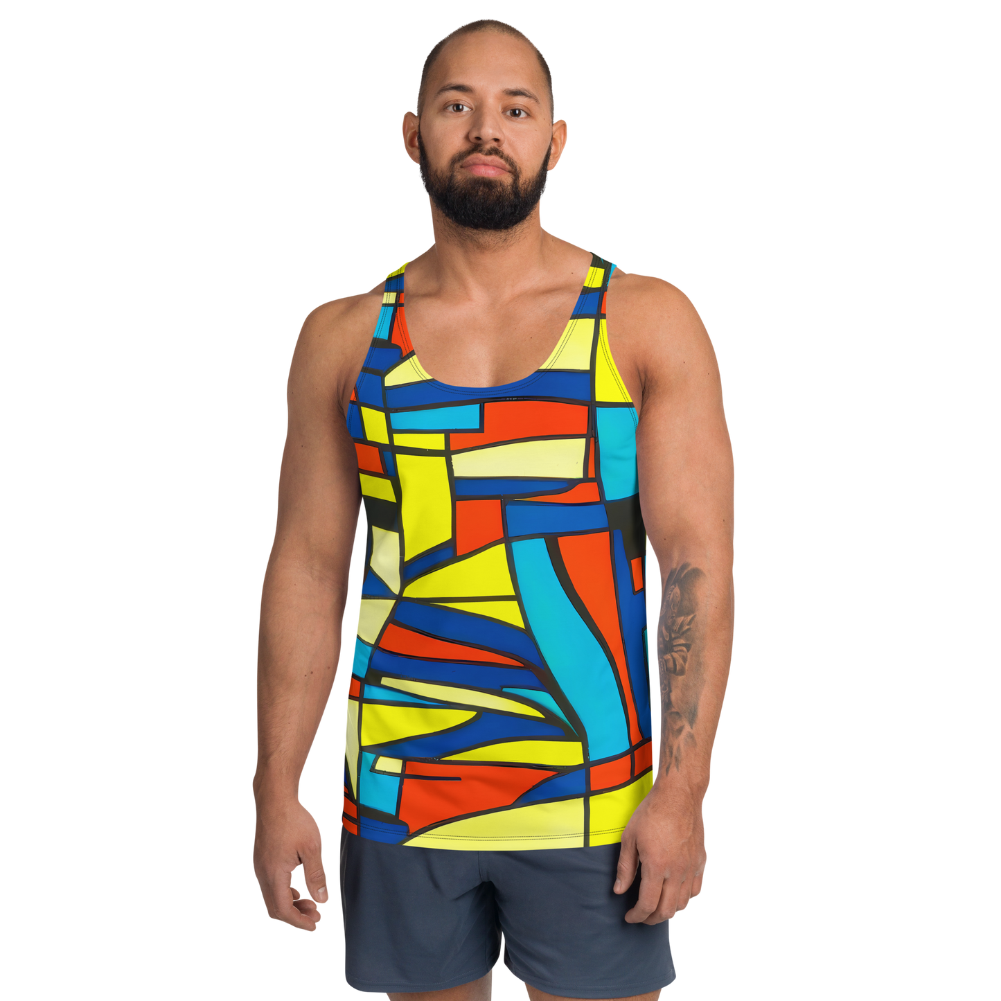 Men's Tank Top - Neon Fractals