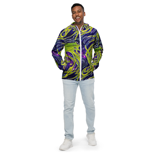 Men's Windbreaker - Celestial Scribbles