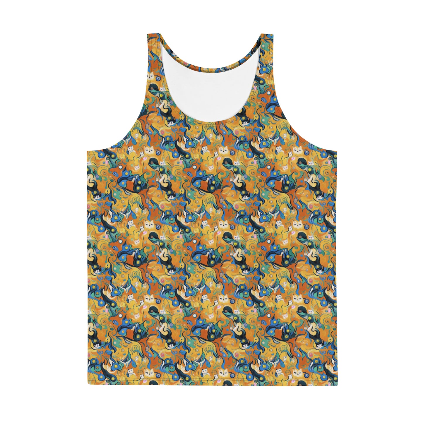 Men's Tank Top - Whimsical Feline Dance