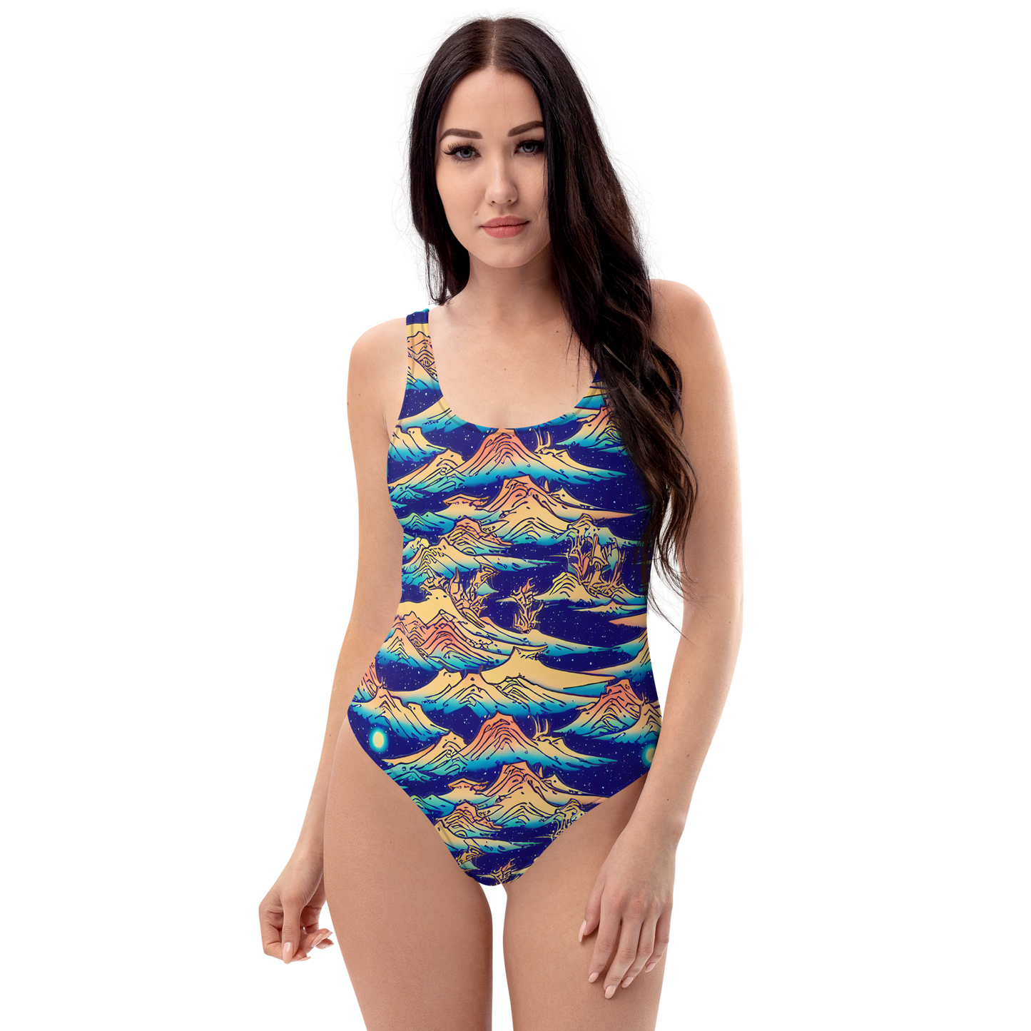 One-Piece Swimsuit - Mystical Mountain Mirage