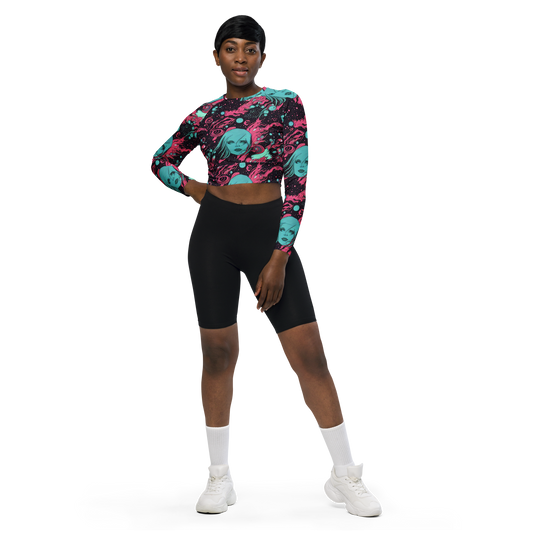 Long Sleeve Crop Top - Spectral Dreamer