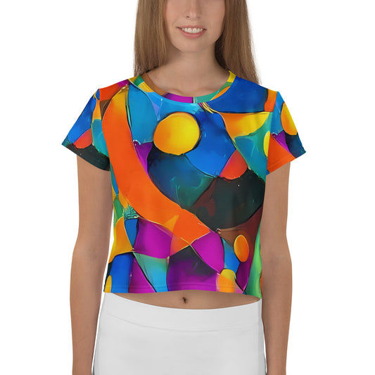 Women's Crop Tee - Galactic Jigsaw