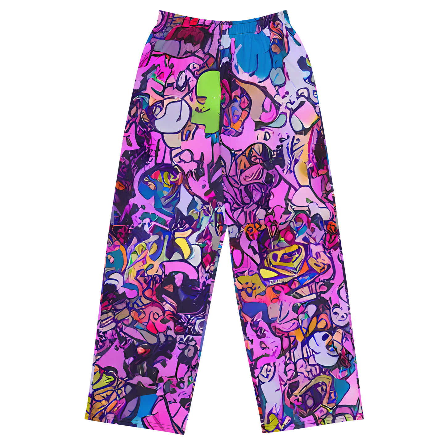 Wide-Leg Pants - Chromatic Frenzy