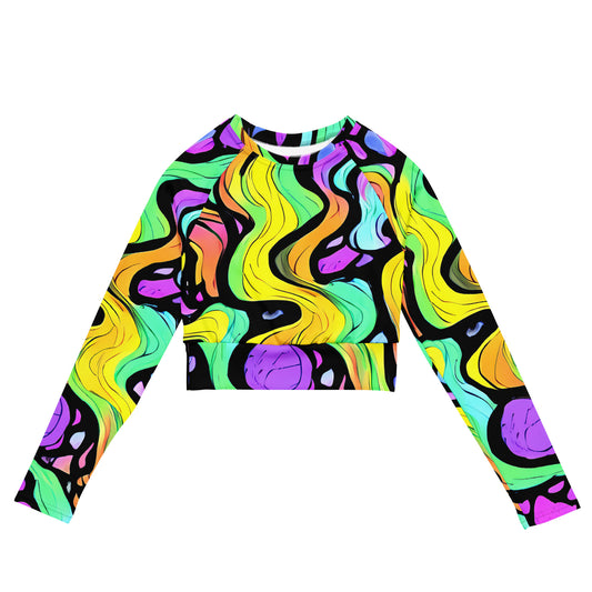 Long Sleeve Crop Top - Sillman Swirl