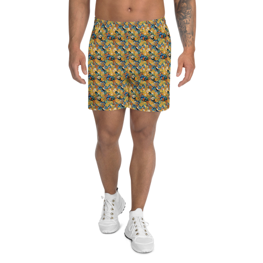 Men's Athletic Shorts - Whimsical Feline Dance