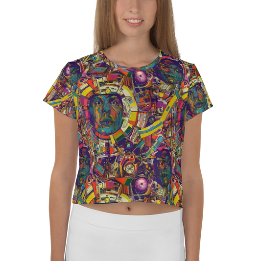 Women's Crop Tee - Cosmic Collage