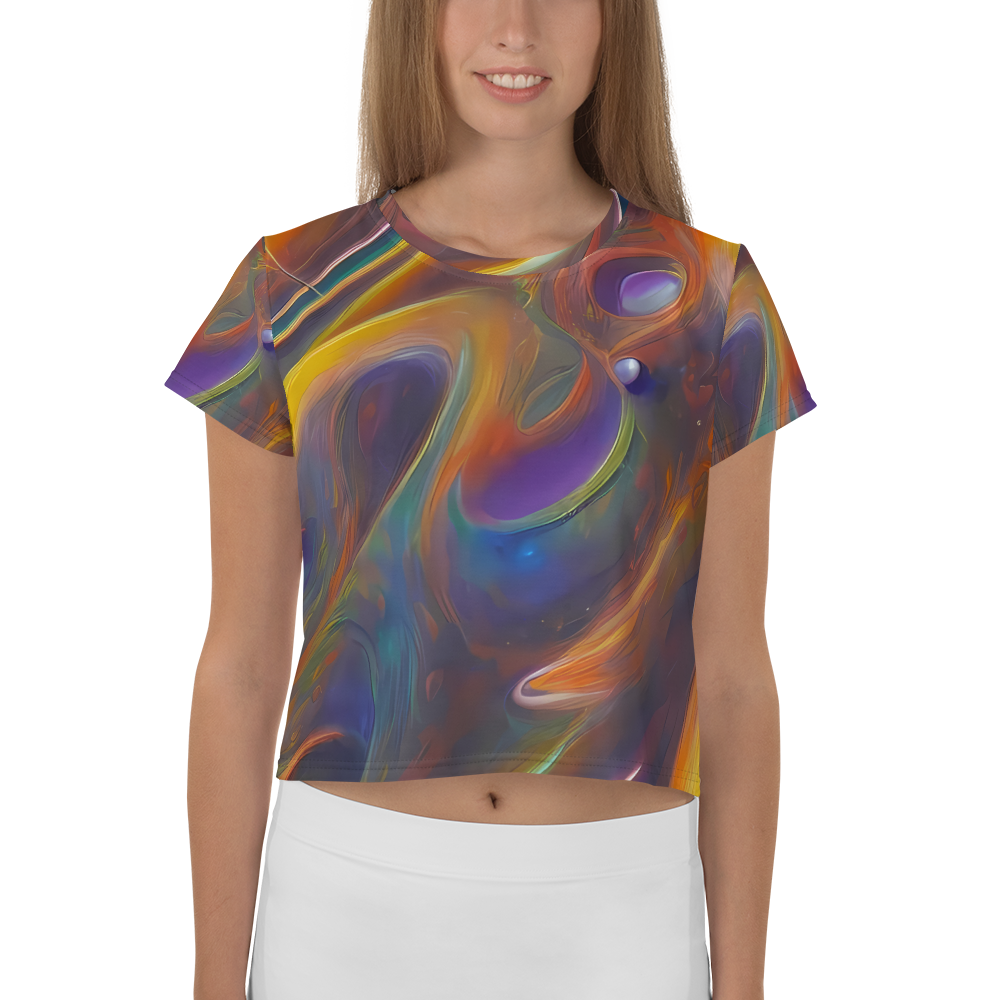 Women's Crop Tee - Pre-Raphaelite Ripple