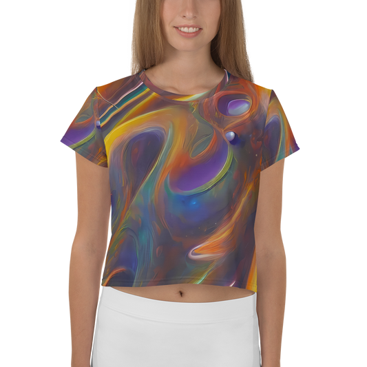 Women's Crop Tee - Pre-Raphaelite Ripple