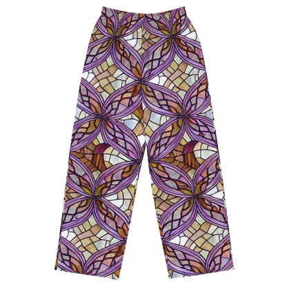 Wide-Leg Pants - Stained Glass Whirl