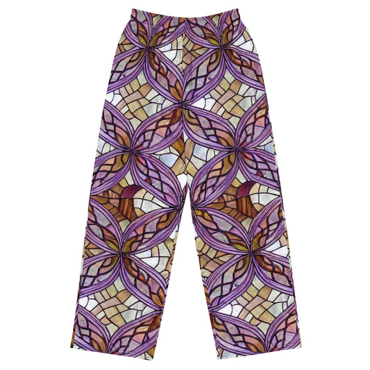 Wide-Leg Pants - Stained Glass Whirl