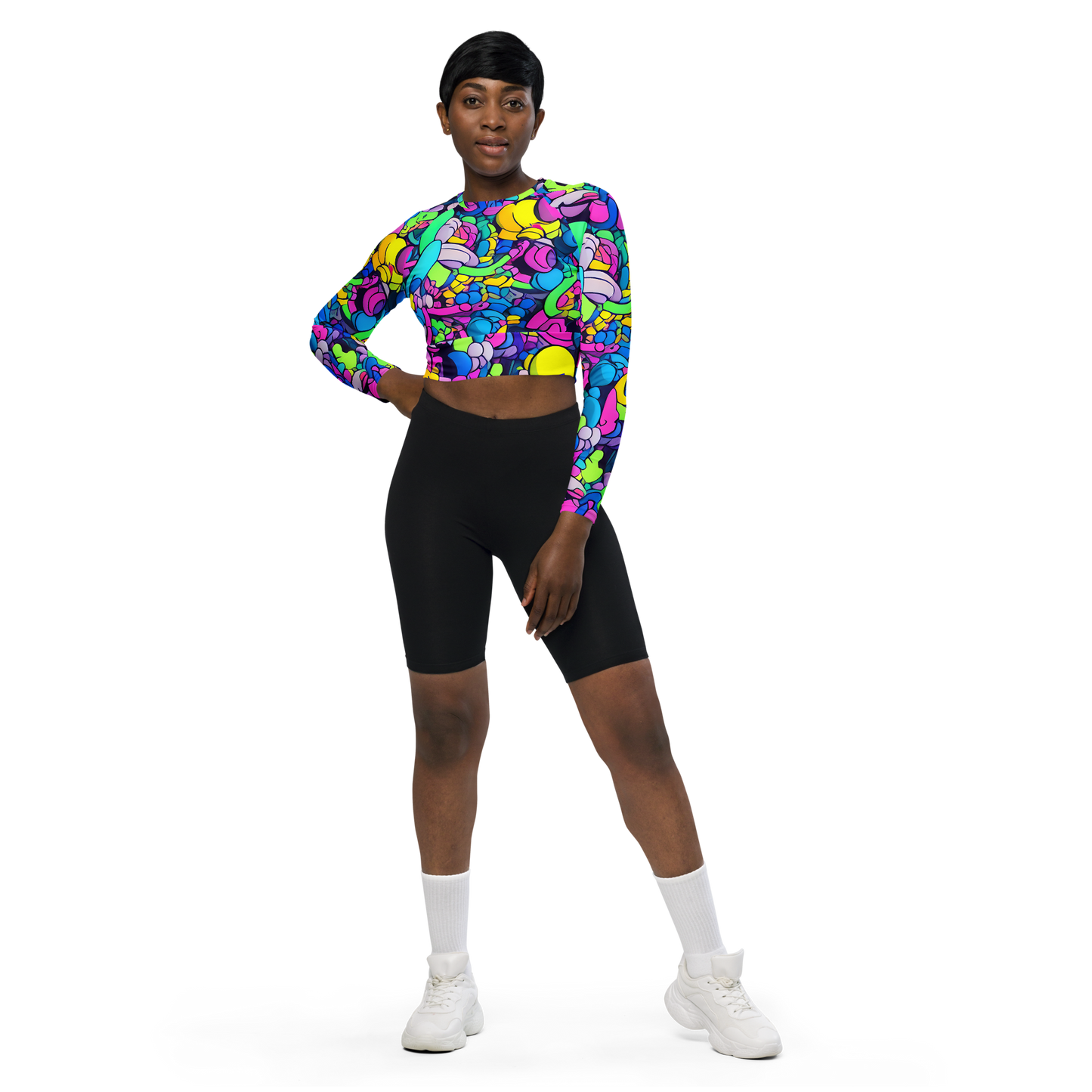 Long Sleeve Crop Top - Radiant Revelation