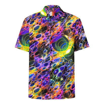 Button Shirt - Neon Orbits