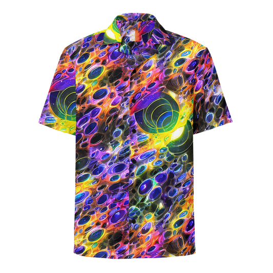 Button Shirt - Neon Orbits