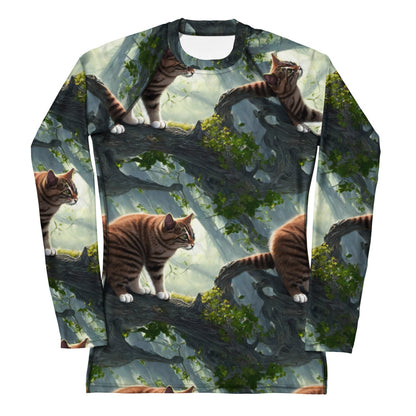 Women's Rash Guard - Whiskered Enigma