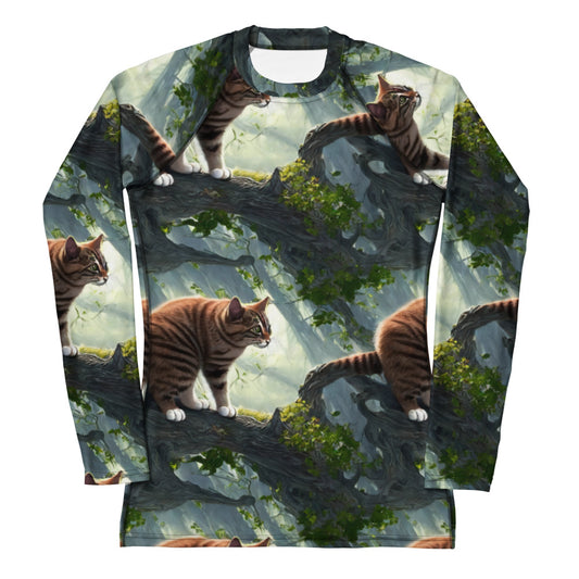Women's Rash Guard - Whiskered Enigma