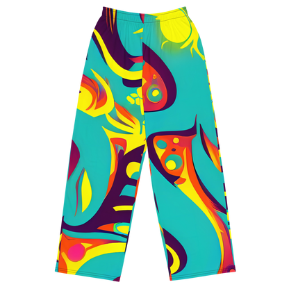 Wide-Leg Pants - Retro Ribbon