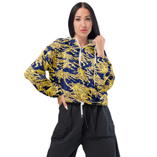 Women's Cropped Windbreaker - Celestial Ridge