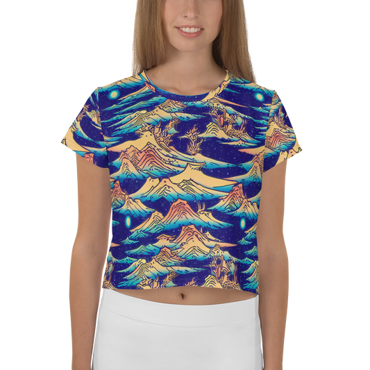 Women's Crop Tee - Mystical Mountain Mirage