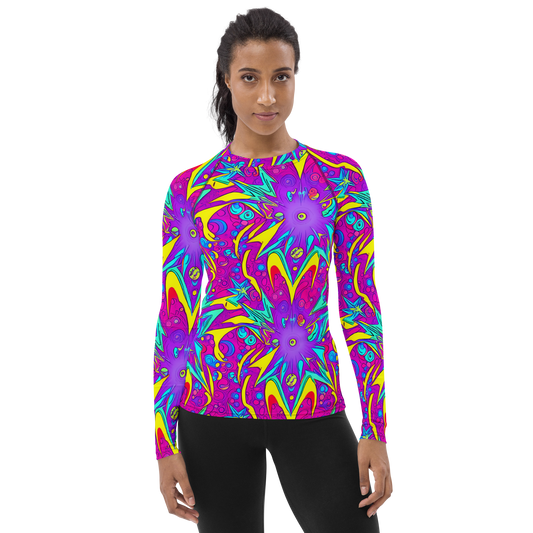 Women's Rash Guard - Nebula Radiance