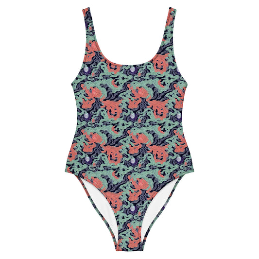 One-Piece Swimsuit - Cosmic Coral