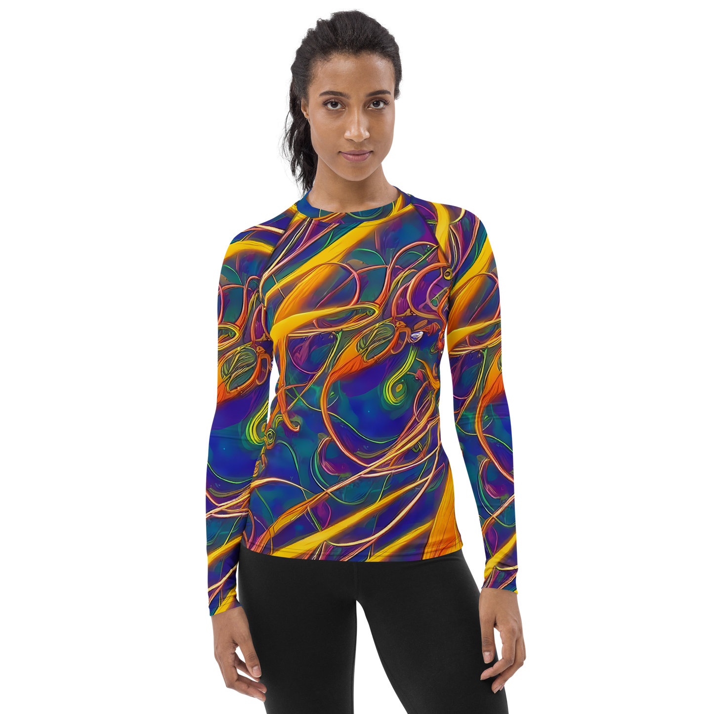 Women's Rash Guard - Luminous Whirl