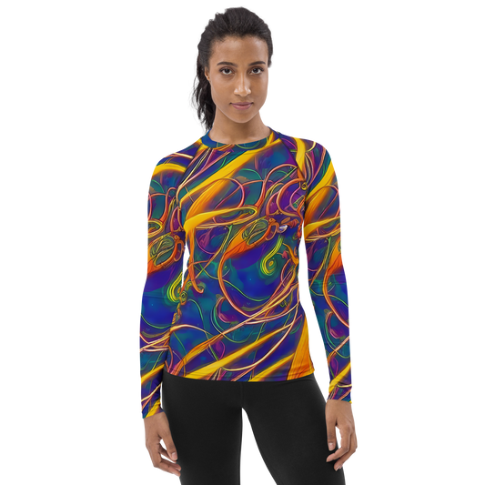 Women's Rash Guard - Luminous Whirl