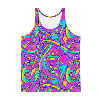 Men's Tank Top - Neon Galaxy Whirl