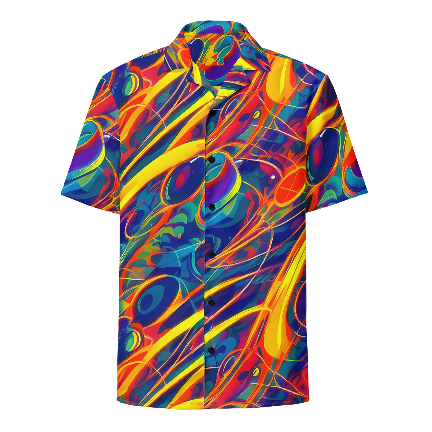 Button Shirt - Abstract Blaze