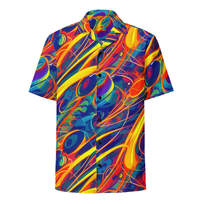 Button Shirt - Abstract Blaze