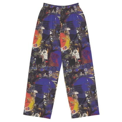 Wide-Leg Pants - Abstract Galaxy