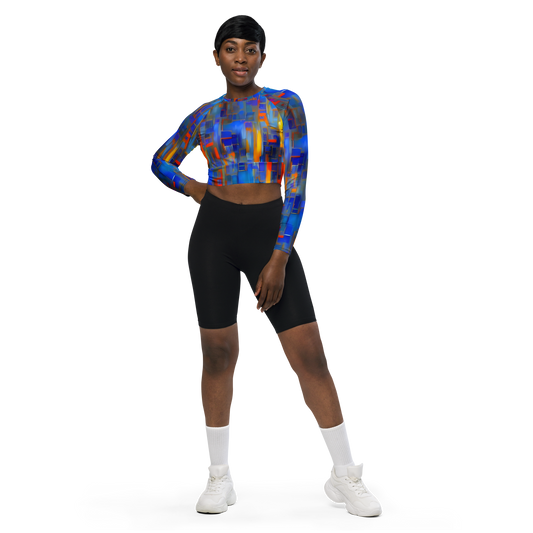 Long Sleeve Crop Top - Neoplastique Flow