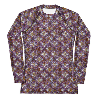 Women's Rash Guard - Stained Glass Whirl