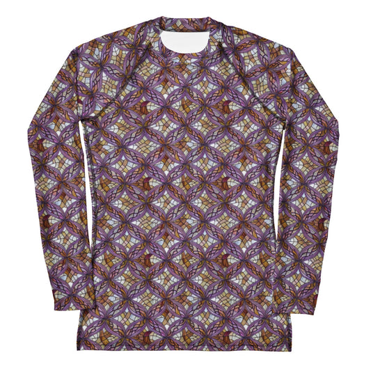 Women's Rash Guard - Stained Glass Whirl